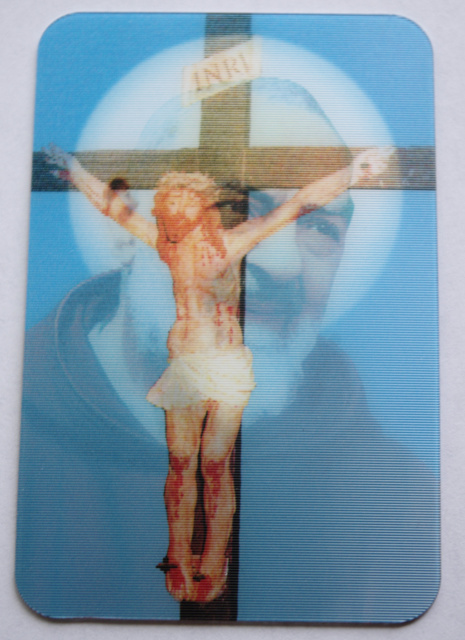 St. Padre Pio Holographic Card